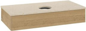 V&B Waschtischunterschrank Antao ohne Frontstruktur in Honey Oak, B/T/H: 100 x 50 x 19 cm - Bild 1