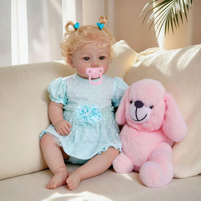 NPK Abigail Reborn Puppe, Mädchen, Silikon, 19 Zoll - Bild 1
