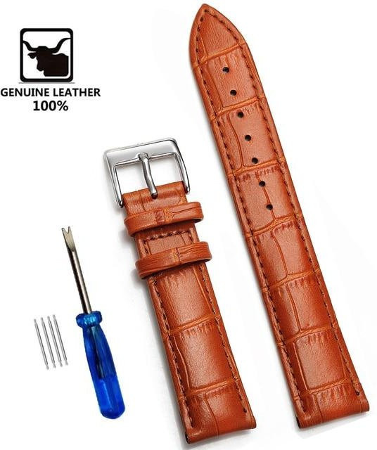 Ka Chen Muxi Uhrenarmband Leder, 22 mm, braun, Herren - Bild 1
