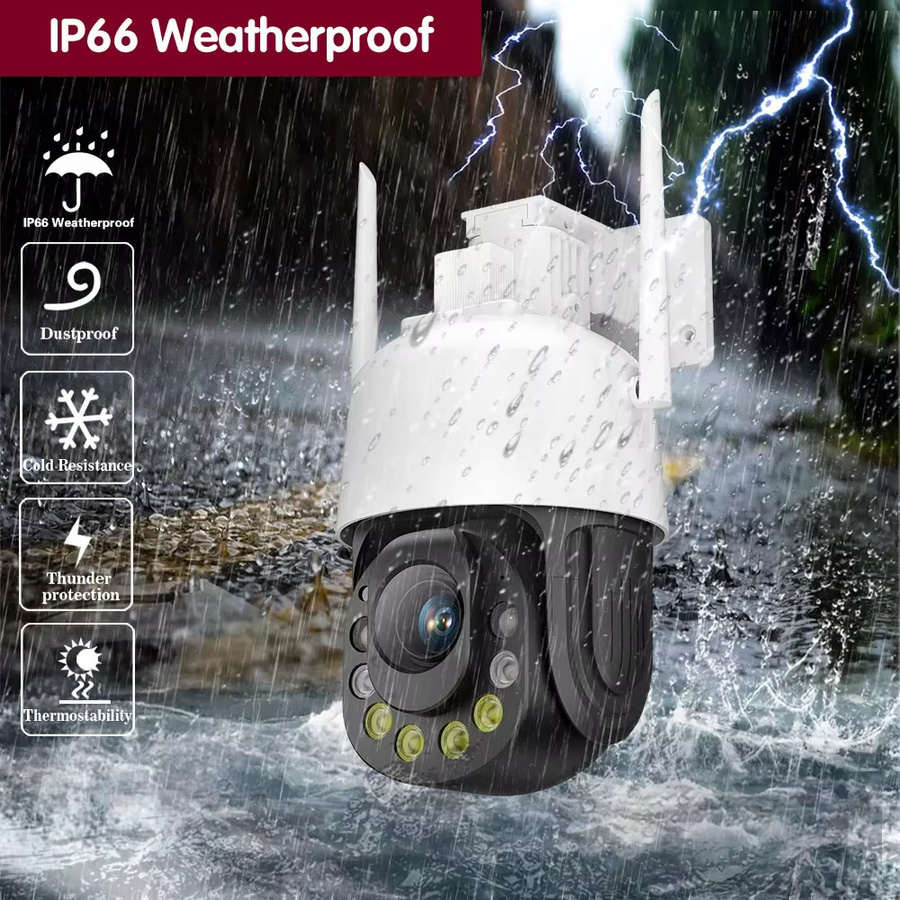 Icsee PTZ Outdoor Überwachungskamera mit 5MP Auflösung, 30x Zoom, WLAN und Human Detection in Weiß - Bild 6