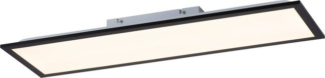 Just Light LED Deckenleuchte Flat in Schwarz aus Aluminium mit Opal Glas, B/H/L: 79,5 x 24,5 x 6,1 cm - Bild 1