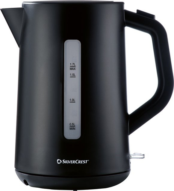 SILVERCREST Wasserkocher SWKK 3000 D1 aus Kunststoff in Schwarz mit Kalkschutzfilter und Abschaltautomatik - Bild 1