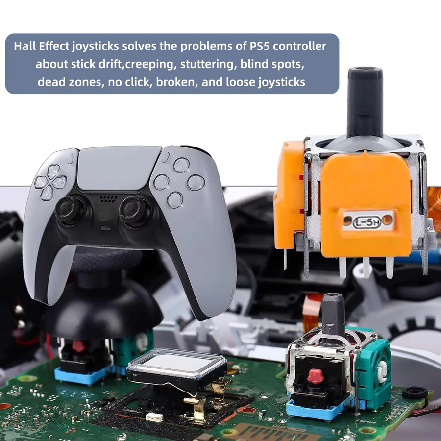 VAORLO 10er Set einstellbare 3D-Hall-Effekt-Joystick Module für PS4, PS5, Xbox und Nintendo Switch Pro Controller Zubehör - Bild 3