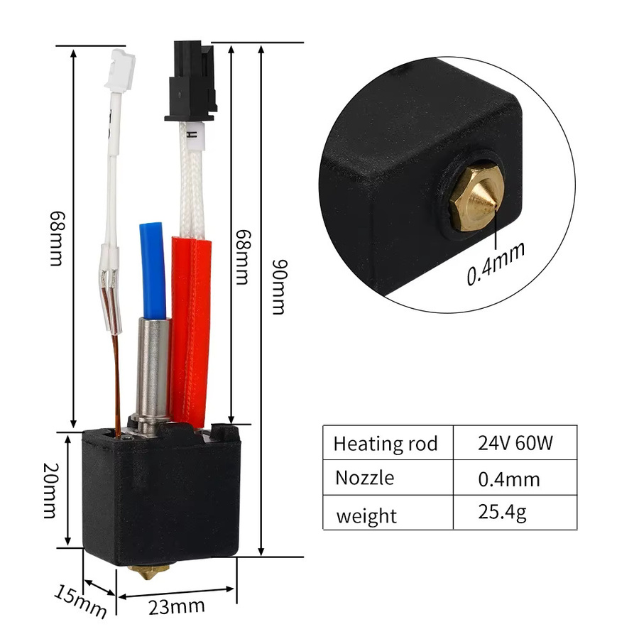 Anycubic Hotend-Kit 24V 60W für Anycubic Kobra 2 Serie Neo Pro Plus Max - Bild 2