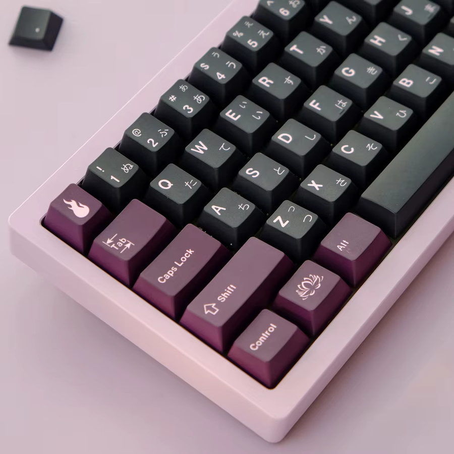 GMK Black Lotus Tastenkappen-Set mit 129 Tasten in Multicolour, Cherry Profile PBT Dye Sublimation für Cherry MX mechanische Tastaturen - Bild 3