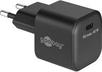 Goobay Nano 45 W USB-C PD GaN Schnellladegerät in Schwarz - Bild 1