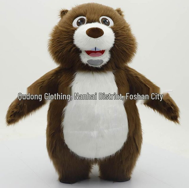 Aufblasbares Plüsch Biber Maskottchen Kostüm, Dental Clinic, black - Bild 1
