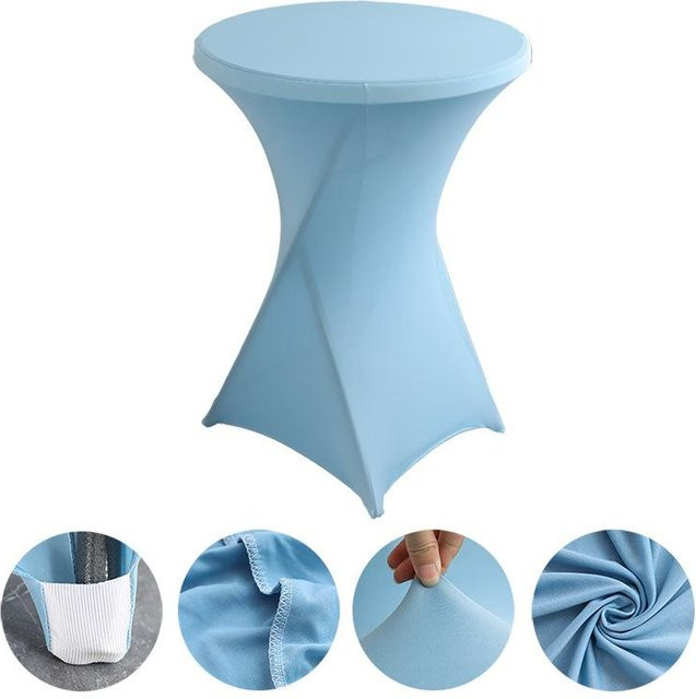 ChicFashion Runde Stretch Tischdecke aus Spandex für Cocktailtische, Himmelblau, Durchmesser: 70 cm, Höhe: 110 cm - Bild 1