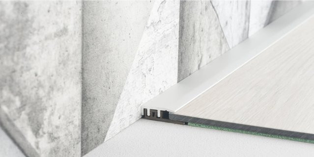 Floorever Spa Abschlussprofil für Vinylböden aus Aluminium in Silber, B/H/T: 20 mm x 4 mm x 2700 mm - Bild 1