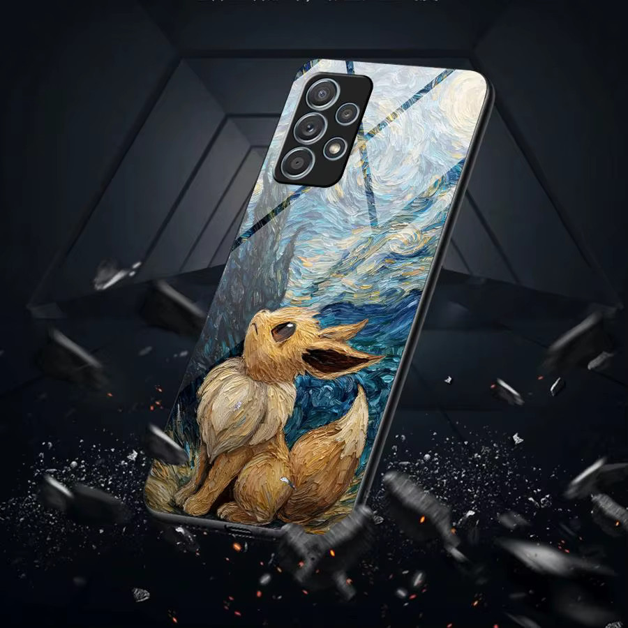 Lustige Pokemon Glas-Hülle für Samsung Galaxy A-Serie in Transparent und Multicolour - Bild 3