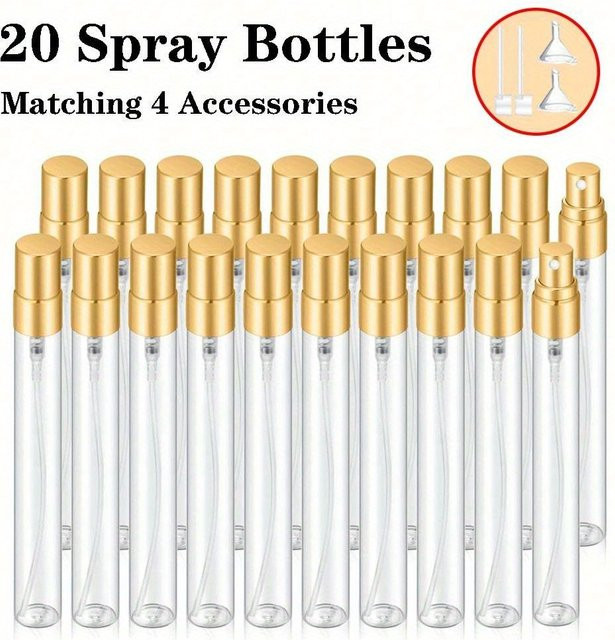 FIGHTYU Nachfüllbare Spray Flaschen für Parfüm und Feuchtigkeitscreme, Glas, Transparent - Bild 1