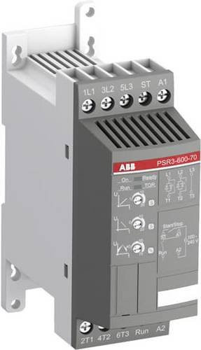 ABB PSR3-600-70 1SFA896103R7000 Sanftstarter in Grau mit 1.5kW Motorleistung bei 230V und 3.9A Nennstrom - Bild 1