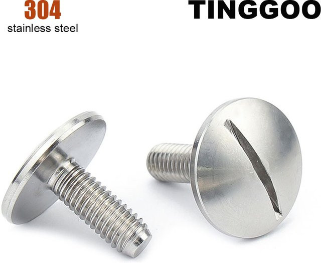 TINGGOO Schlitz Rundkopfschraube GB947 aus 304 Edelstahl in Silber - Bild 1