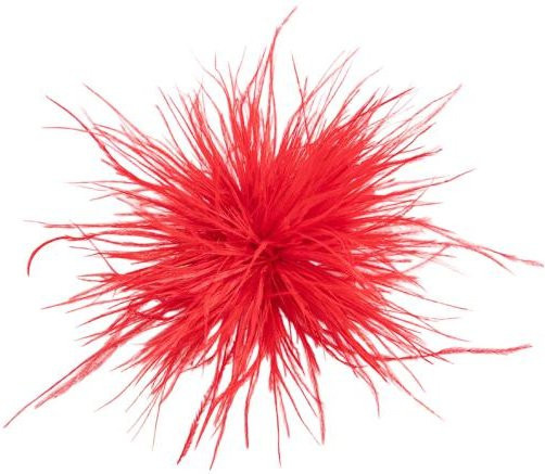 Brosckennadel Damen, Federdesign, Rot, Metall - Bild 1