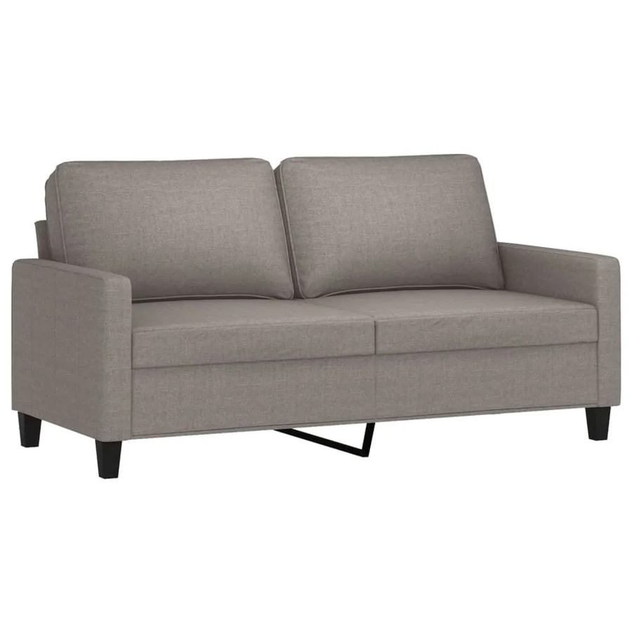 vidaXL 2-Sitzer-Sofa modern in Taupe und Grau mit Stoffbezug und Metallrahmen - Bild 2