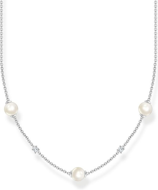 Thomas Sabo Halskette, 925 Silber, Perle, Damen, 45 cm - Bild 1