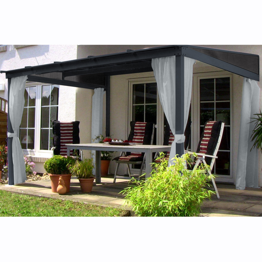 Leco Terrassenüberdachung Melanie mit Seitenteilen aus Anthrazit, B: 400 cm, T: 300 cm, H: 266 cm - Bild 2