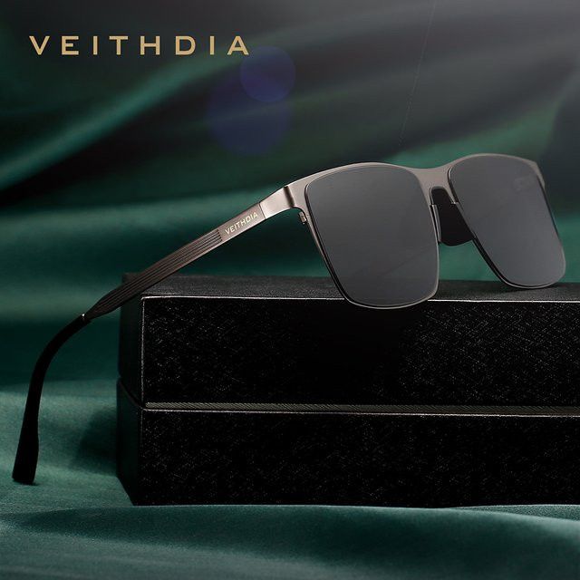 VEITHDIA V8226 Sonnenbrille, Edelstahl, polarisiert, Herren - Bild 1