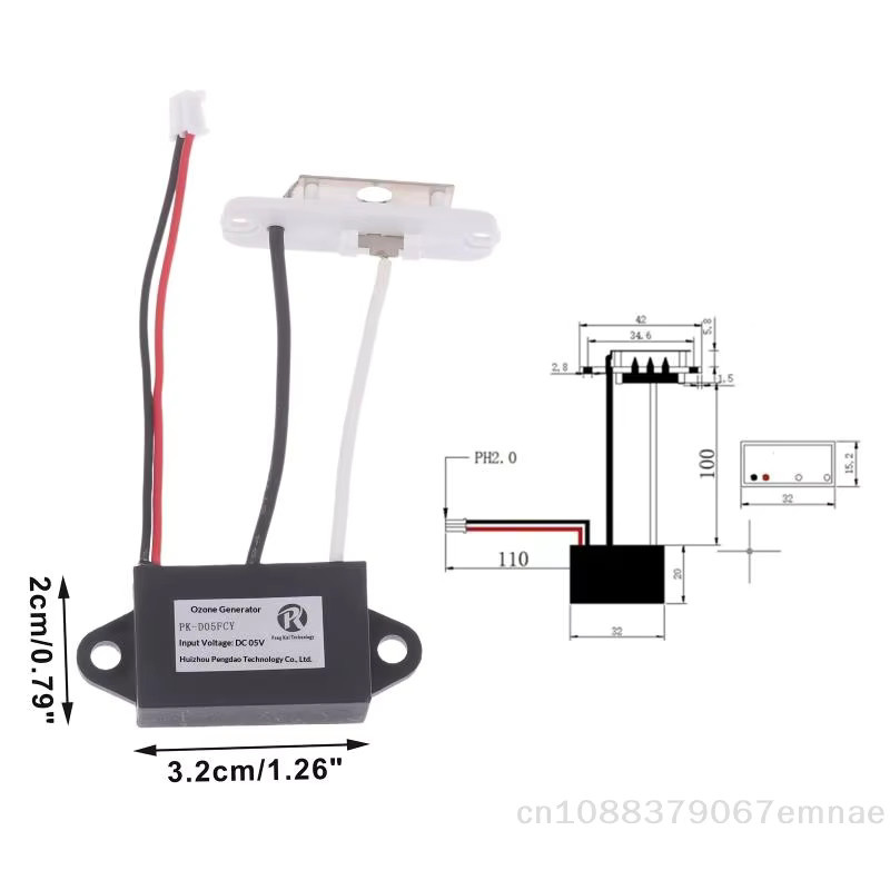 ZYAS Luftreiniger und Ozongenerator mit Ionisator in Schwarz zur Geruchsbeseitigung für Auto, Kühlschrank, Schuhschrank und Toilette - Bild 2