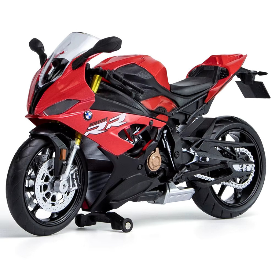 MAKEDA BMW S1000RR Motorrad, Diecast Metall, 1:12, Rot - Bild 4