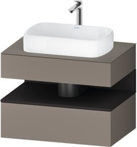 Duravit Waschtischunterschrank Qatego in Grau Matt mit einer Schublade, Wandmontage, B/T/H: 80 x 55 x 60 cm - Bild 1