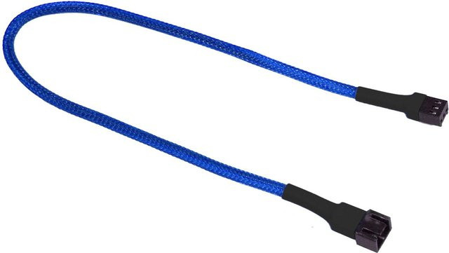 Nanoxia 3-Pin Verlängerung in Blau, Länge: 0,3 m - Bild 1