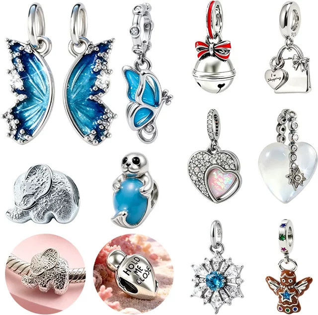 STYFNE Charms, 925 Silber, Zirkonia, Perle, Blau - Bild 1