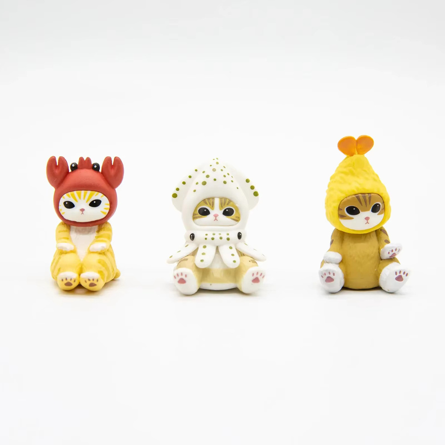Mofusand Katzen Blindbox Spielzeugmodell mit Meeresfrüchte-Motiven Multicolor - Bild 2