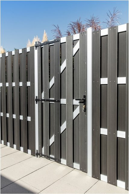 WPC-Türelement Prestige Home Living Single Gate, Schwarz, Höhe: 180 cm, Breite: 90 cm - Bild 1