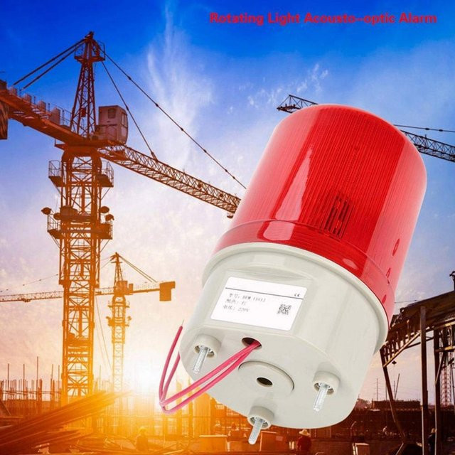KUANGZIPENG LED Signal-Alarmleuchte Rot für Outdoor und Wandmontage, 12V/24V/220V AC DC Stroboskop-Blinklicht zur Notfall-Warnung - Bild 1