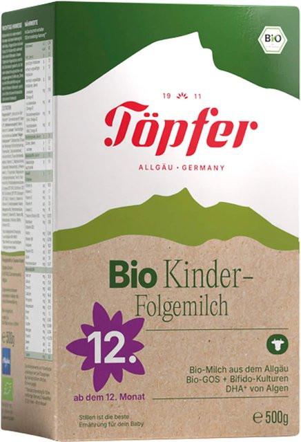 Töpfer Bio Kinder-Folgemilch, 4 x 500 g - Bild 1