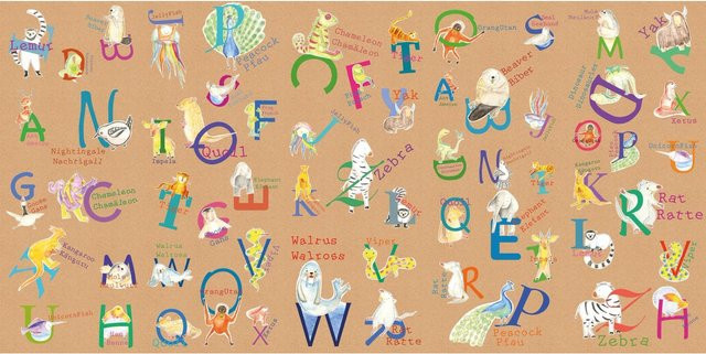 Komar Fototapete Vlies Animals A-Z Multicolour B: 500 cm, H: 250 cm - Bild 1