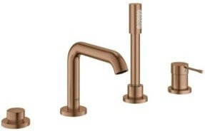 Grohe Essence 4-Loch-Einhand-Wannenkombination in Warm Sunset Gebürstetes Messing mit Schwenzauslauf und Spritzfunktion - Bild 1