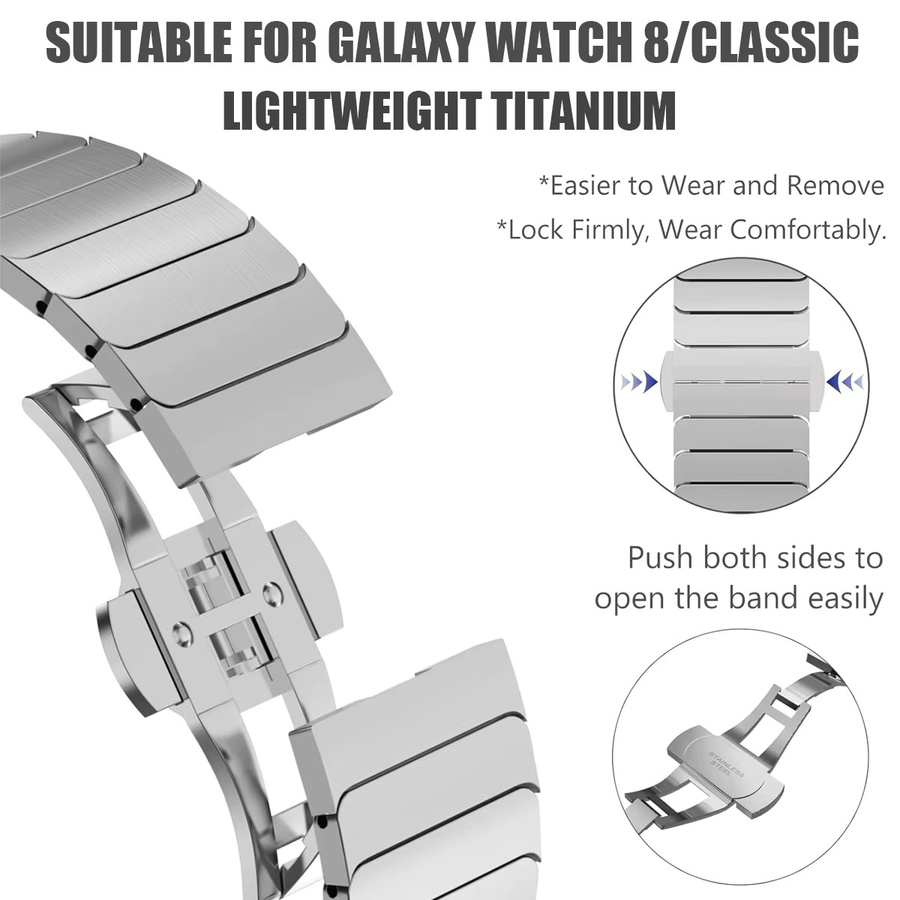 Geekthink Uhrenarmband Titan, Silber, Unisex - Bild 3
