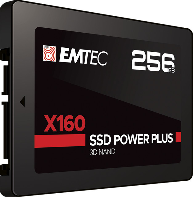 Emtec SSD Power Plus X160 Interne SSD 256 GB SATA 6Gb/s 2.5 Zoll Schwarz - Bild 1