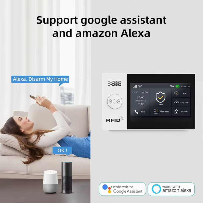 PGST Tuya WiFi GSM Alarmsystem in Weiß mit 1080P IP-Kamera und Bewegungsmelder, kompatibel mit Alexa und Google Home - Bild 4