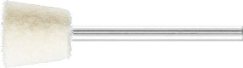 PFERD Filzpolierstifte in Winkelform, Durchmesser: 12 mm, Schaft-Durchmesser: 3 mm, 10 Stück, Weiß - Bild 1