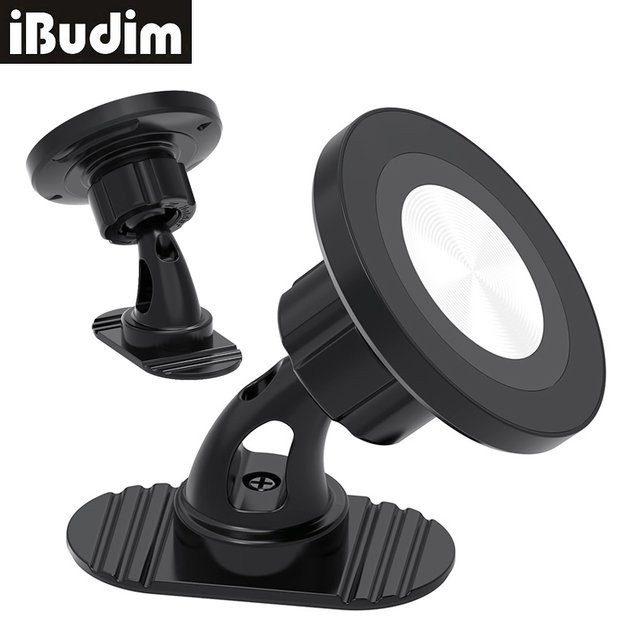 iBudim Magnetische Auto-Handyhalterung in Schwarz mit GPS-Unterstützung und MagSafe-Kompatibilität für iPhone und Xiaomi - Bild 1