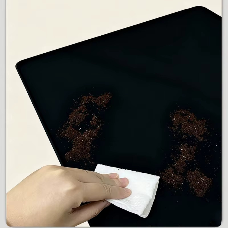 JUSTINLAU 3-in-1 Silikon Kaffeematte, rutschfest und abnehmbar, Schwarz - Bild 3