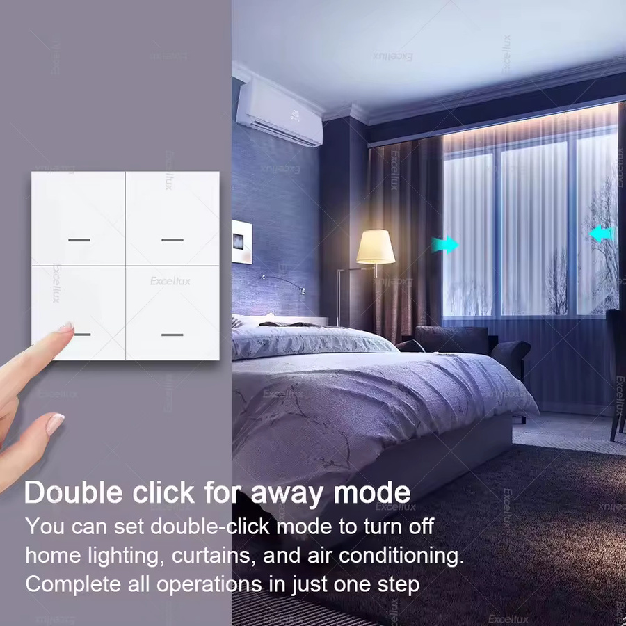 Excellux Zigbee 3.0 Wireless Smart Scene Switch Push Button 4 Gang mit 12 Modi in Weiß für Tuya Home Automation - Bild 5