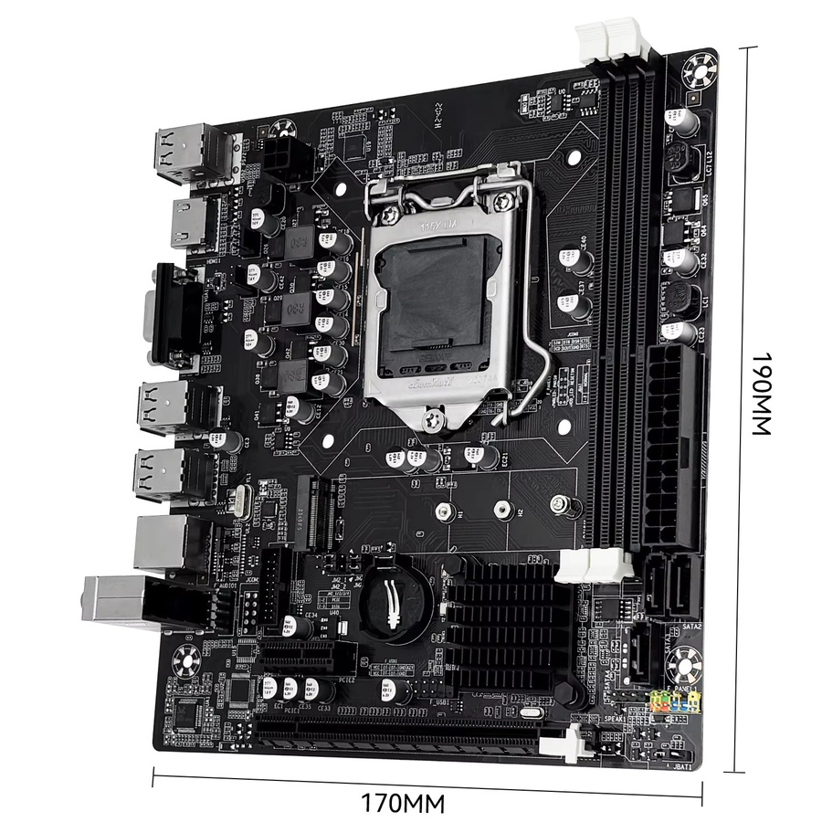 MACHINIST H61 Mainboard Kit mit Intel Core i5 2500 CPU und 8 GB DDR3 1600 MHz RAM in Schwarz (LGA 1155) - Bild 4