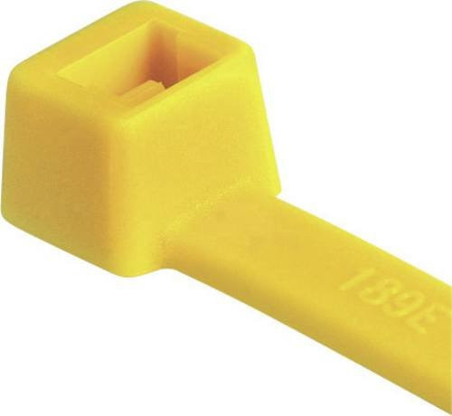 HellermannTyton Kabelbinder T50R-PA66-YE Gelb, 100 Stück, Länge: 200 mm, Breite: 4,60 mm - Bild 1