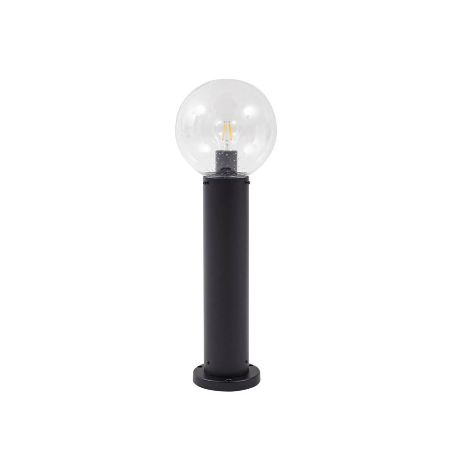Lindby Außenleuchte Dangan Modern, Schwarz und Transparent, Glas und Aluminium, E27, IP44, H x B x T: 15,0 x 20,0 x 60,0 cm - Bild 2
