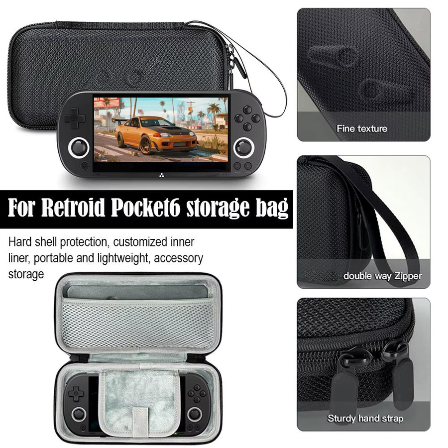 Retroid Pocket 6 Tragbare Zubehör-Aufbewahrungsbox, Staubdichte und Stoßfeste Schutztasche in Schwarz - Bild 3