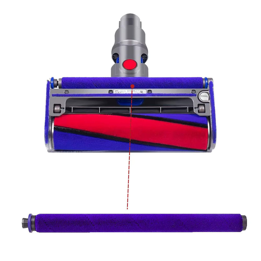 Dyson Ersatzteil-Set für V6 V7 V8 V10 V11: Bodenbürste mit Rollbürstenstange und weichen Plüschstreifen - Bild 5