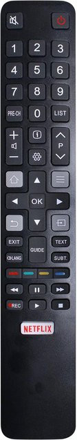 TCL Ersatz-Fernbedienung RC802N YAI2 in Schwarz für Smart TV Modelle 32S6000S 43S6500FS 43DP640 U55P6046 YAI1 YUI1 - Bild 1