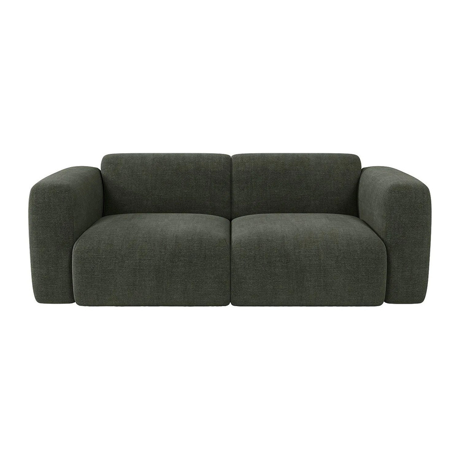 Maison Céphy Sofa Pogni in Grün ohne Schlafmöglichkeit mit Stoffbezug, Breite: 205 cm - Bild 2