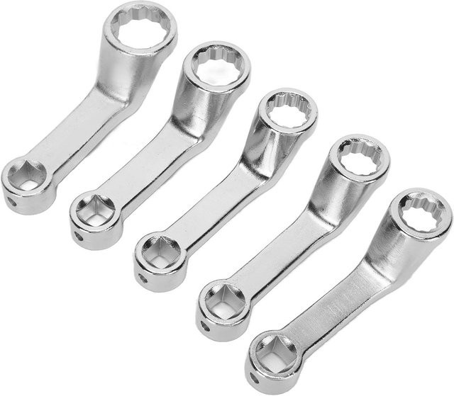 Igeteck 5er Set Motorlager Steckschlüssel Versetzt für Hinterachse und Sturzeinstellung, 3/8 Zoll, Silber/Weiß aus Stahl - Bild 1
