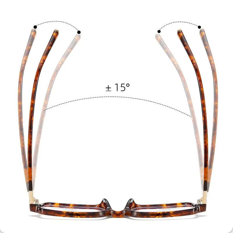 CLLOIO Lesebrille, quadratisch, Vollrand, Kunststoff, braun, Damen - Bild 4