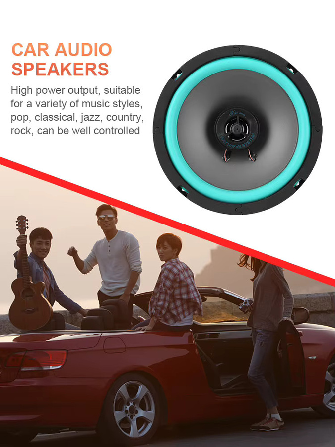APWIKOGER HiFi Koaxial Autolautsprecher Full Range Musik Subwoofer in Multicolor - Bild 5